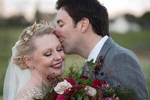Beautiful couple on their wedding day